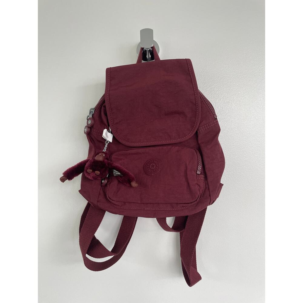 Kipling Marigold Backpack in Intense Maroon, burgundy wine red color, AUTHENTIC